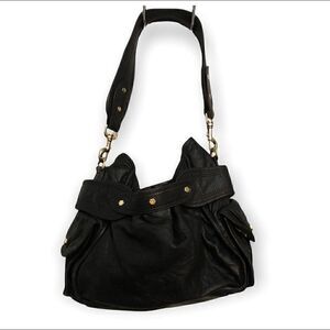 Genuine Leather black Gianni Bini shoulder purse